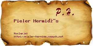 Pieler Hermiás névjegykártya